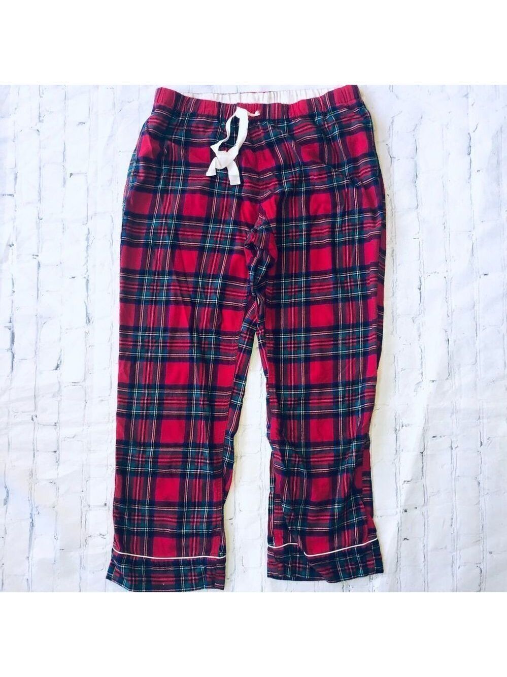 NWOT Women’s Med (Size 10-12) Lands’ End Plaid Pajama Bottoms